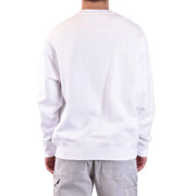Moschino Weißes Herren-Sweatshirt aus Baumwolle mit Rundhalsausschnitt, weichem, glattem Stoff und klarem, minimalistischem Design