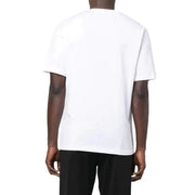 Moschino Männer t-shirt Weißes, kurzärmeliges Baumwoll-Freizeitshirt mit Rundhalsausschnitt, Vorderansicht