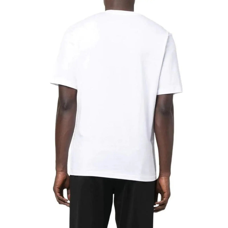 Moschino Männer t-shirt Weißes, kurzärmeliges Baumwoll-Freizeitshirt mit Rundhalsausschnitt, Vorderansicht