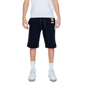 Man wearing a white t-shirt and black shorts from Moschino Underwear Men Collection