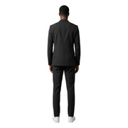 Mulish Schwarzer Herrenanzug, schmal geschnitten, tailliertes Sakko mit elegantem, modernem Schnitt und dezent strukturiertem Polyester-Viskose-Gewebe