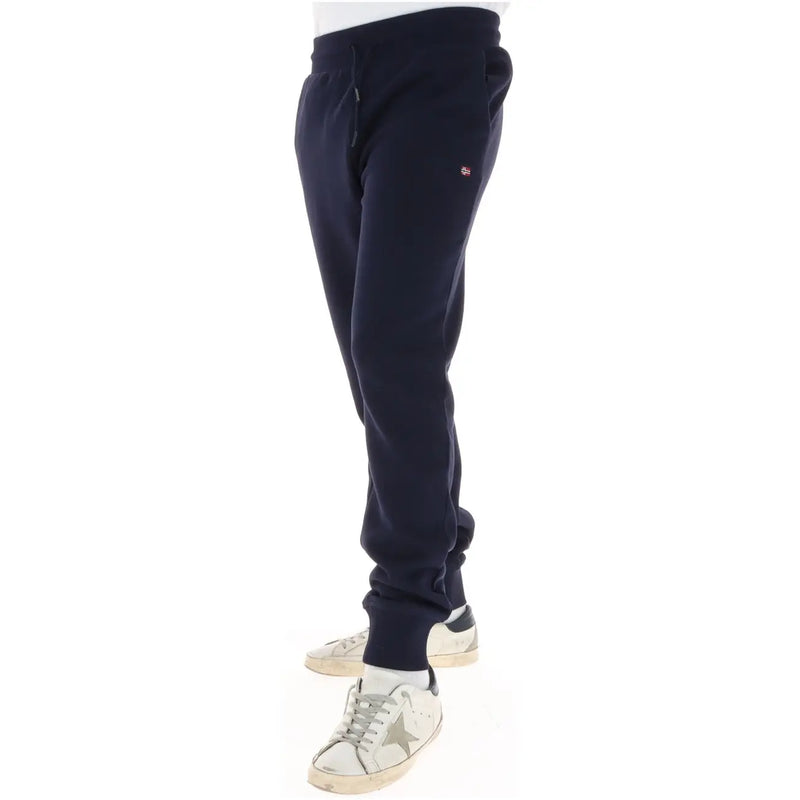 Marineblaue Jogginghose aus Baumwolle von Napapijri mit einem kleinen gestickten Logo am Oberschenkel für Herren