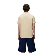 Beige napapijri Herren-Poloshirt, kurzärmelig, aus Baumwolle, mit klassischem Kragen und dezentem Logo im Nacken