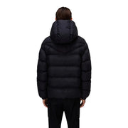 Napapijri Schwarze Steppjacke für Herren mit Kapuze, Vorderansicht