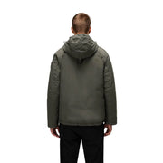 Napapijri Steppjacke Rainforest Winter 3 für Herren in Olivgrün mit Kapuze und verstellbaren Bündchen, Vorderansicht