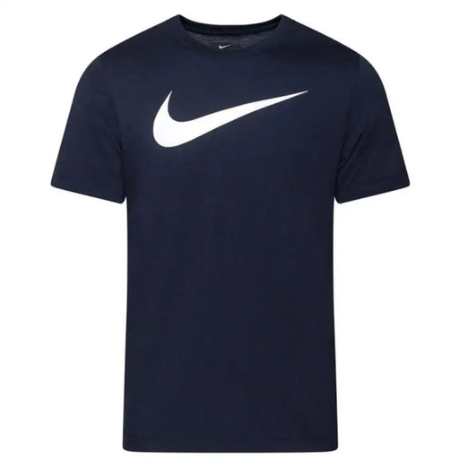 Navy blue Nike short sleeve T shirt displayed in product listing