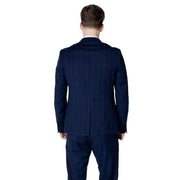 Navy blue Antony Morato men’s suit with lapel collar displayed elegantly