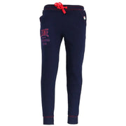 Navy blue sweatpants with red drawstring displayed in the product Navy Blue Sweatpants With Red Drawstring