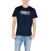 Navy blue Tommy Hilfiger T shirt displayed in the product listing