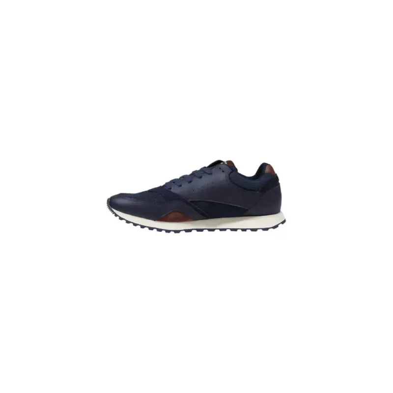 Navy Blue and Burgundy Running Shoe with stylish athletic design for performance
