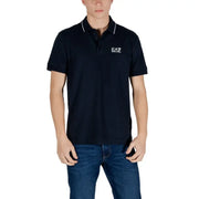 Navy polo shirt with white trim from Ea7 Men’s Blue Polo Shirt Spring Summer collection