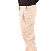 Neil Barrett men beige cotton cargo pants with tailored fit and multiple pockets for versatile wear