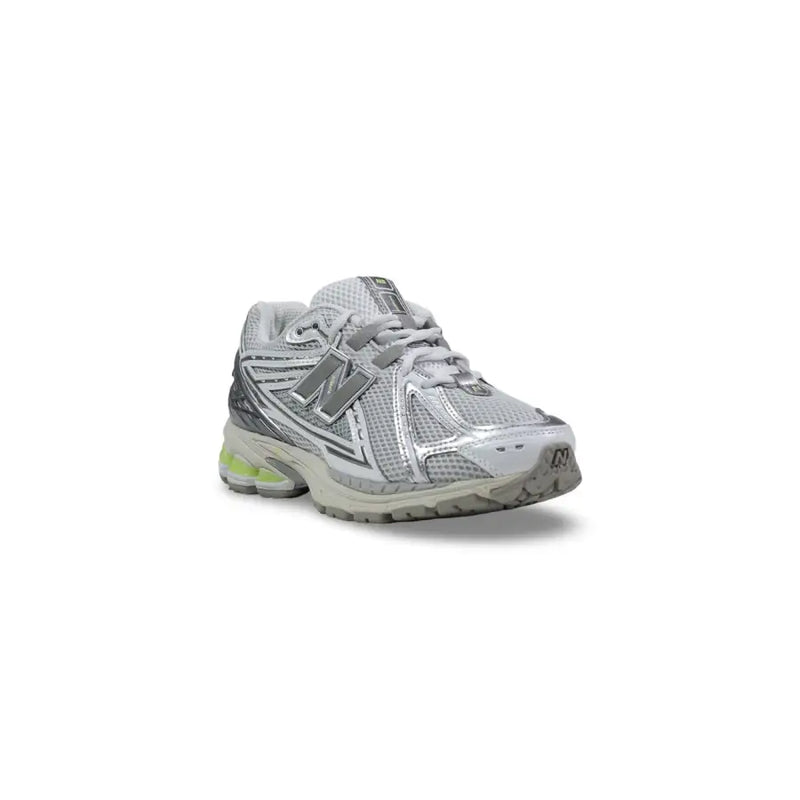New balance Herren-Sneaker 1906r, grau, aus Synthetik, mit Schnürung, Obermaterial aus silber- und neongrünem Mesh und Gummisohle