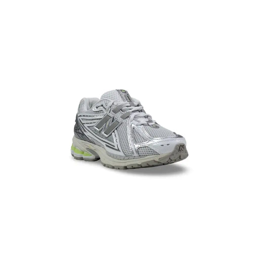 New balance Herren-Sneaker 1906r, grau, aus Synthetik, mit Schnürung, Obermaterial aus silber- und neongrünem Mesh und Gummisohle