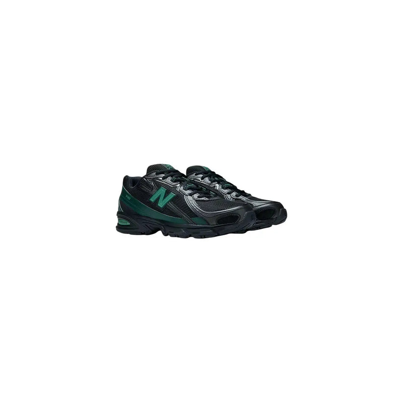 New balance Schwarze Herren-Sneaker aus Synthetik im klassischen Stil mit schwarzem und grünem Mesh-Obermaterial und Gummisohle