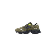 New Balance Grüne Herren-Sneaker aus Wildleder im olivgrünen Design 9060 mit schwarzen und neongelben Akzenten