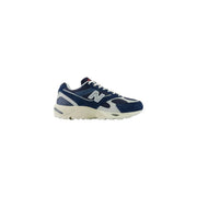 New Balance Graue Herren-Sneaker aus Wildleder mit marineblau-weißem Mesh-Wildleder-Obermaterial und cremefarbener Zwischensohle im Retro-Design