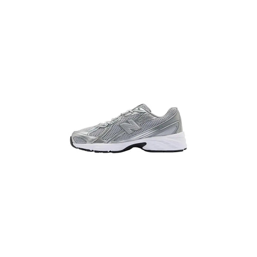 New balance graue Herren-Sneaker mit silbernem Mesh-Obermaterial und weißer Textilzwischensohle