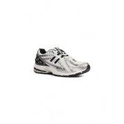 New balance Herren-Sneaker aus Leder, weiß, Modell M1906R, Größe 3,5, silber-schwarz, Laufschuh mit Mesh-Obermaterial und Gummisohle