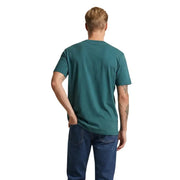 New Balance Herren-T-Shirt, grün, Kurzarm, weicher Baumwollstoff, Rundhalsausschnitt, Freizeitkleidung
