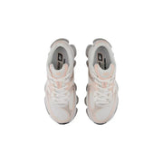New Balance women grey sneakers in white and blush pink textile and synthetic with a chunky layered design