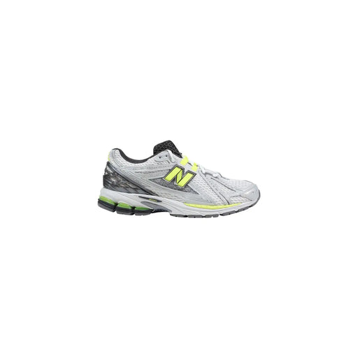 New balance Graue Damen-Sneaker aus Synthetik mit silber- und neongelbem Mesh-Obermaterial und schwarzen Akzenten