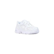 New Balance women sneakers white faux leather with mesh and synthetic overlays and chunky sole with laces