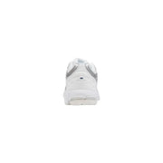 New balance women sneakers white synthetic lace up running shoe with silver accents and cushioned sole