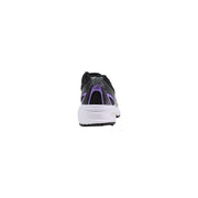 New Balance women synthetic sneakers black featuring black and purple Skechers athletic shoe with white sole