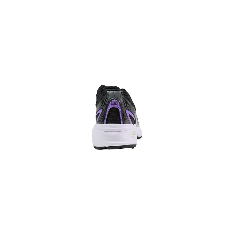 New Balance women synthetic sneakers black featuring black and purple Skechers athletic shoe with white sole