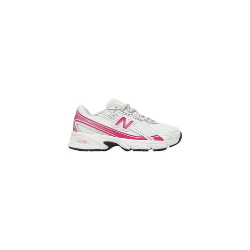 New balance Weiße Damen-Sneaker aus Synthetik mit weiß-rosa Mesh-Obermaterial und Gummisohle zum Laufen