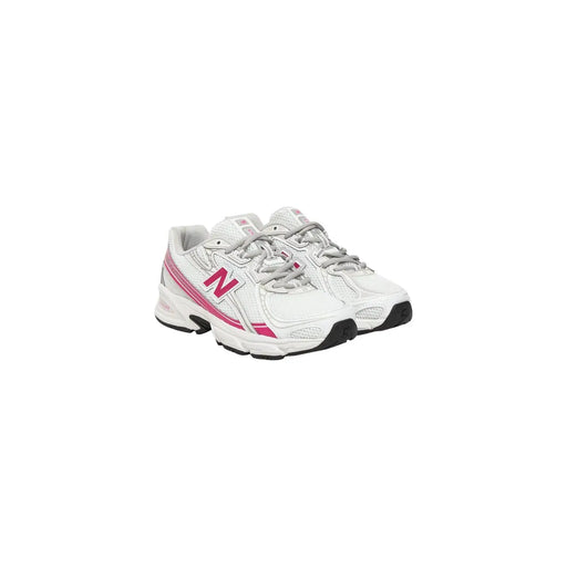 New Balance Weiße Damen-Laufschuhe aus Synthetik mit rosa Akzenten und grauen Schnürsenkeln für sportliche Aktivitäten