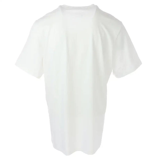 Nike white short sleeve t shirt made of white cotton with a classic crew neck and short sleeves