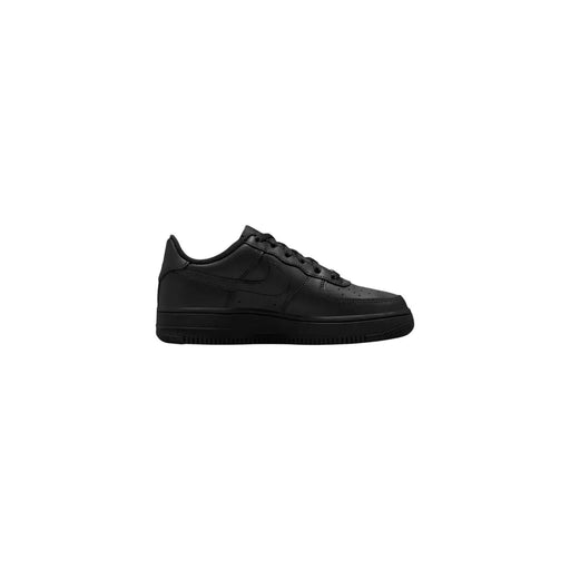 Nike Schwarze Air Force 1 Sneaker für Damen aus Leder mit elegantem, komplett schwarzem Leder-Obermaterial und passender Gummisohle