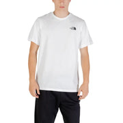 Men’s white short-sleeved Cotton T-shirt with small black logo from The North Face