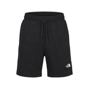 The North Face Baumwollshorts für Herren in Schwarz mit Kordelzugbund und weißem Logo, Vorderansicht