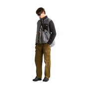 The North Face Fleecejacke Yumiori für Herren in Grau und Schwarz mit strukturierter Vorderseite, Vorderansicht
