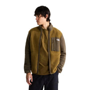 The North Face Fleecejacke Yumiori für Herren in Olivgrün und Dunkeloliv mit Brusttasche mit Reißverschluss, Vorderansicht