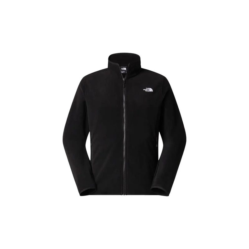 The North Face Fleecejacke Quest Tri für Herren in Schwarz mit hohem Kragen und Reißverschluss vorne, Vorderansicht