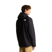 The North Face Quest Tri Jacke für Herren in Schwarz mit weißem Schulterlogo, Vorderansicht