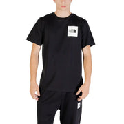 Men’s black short-sleeve T-shirt with white square logo from The North Face for fall winter