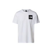 White short-sleeved crew-neck T-shirt with black square logo for The North Face Men collection