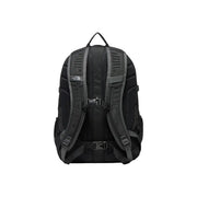 The North Face Herren Borealis Classic Rucksack aus schwarzem Nylon mit grauem Netzgewebe und verstärkten Gurten, Ansicht von der Rückseite