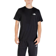 Black short-sleeve T-shirt and sweatpants with white logo for The North Face Men Camel Print collection