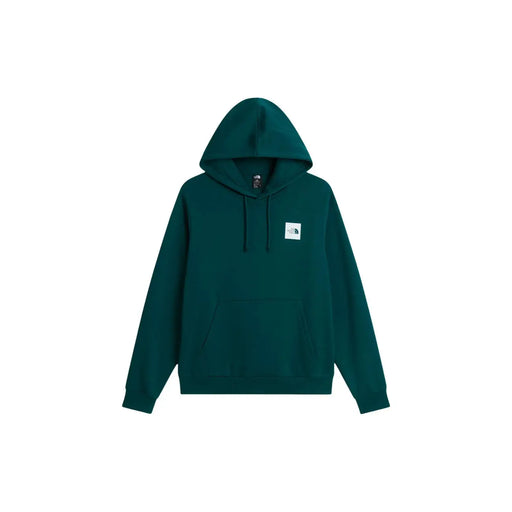 The North Face Herren-Hoodie aus grüner Baumwolle mit weißem Logo-Patch auf der Brust