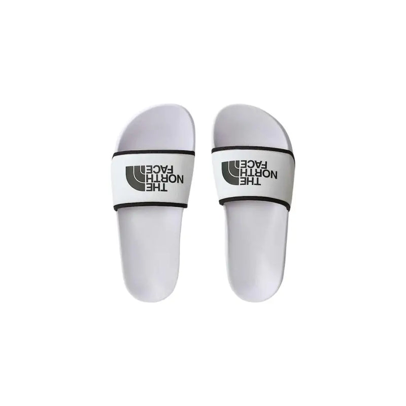 Weiße Herren-Slipper von The North Face mit schwarzem Logoprint-Besatz aus Polyester für die Freizeit.