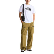 Weiß von The North Face für Herren t-shirt mit kurzen Ärmeln und schwarzem Logo, ideal für lässige Outdoor-Bekleidung
