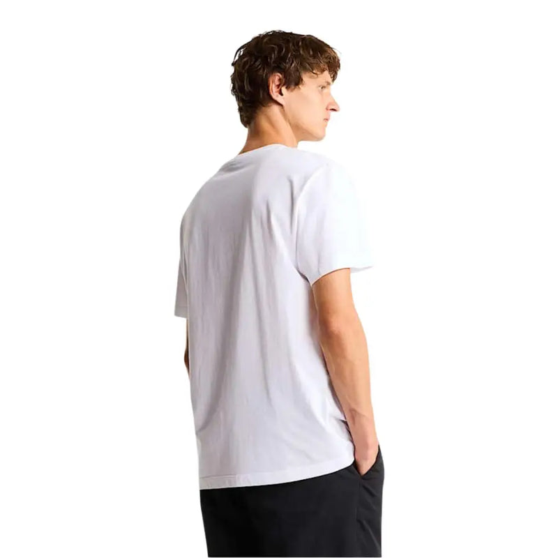 The North Face Herren-T-Shirt, weiß, Baumwolle, Rundhalsausschnitt, kurze Ärmel, Vorderansicht, ideal für Freizeitkleidung