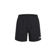 Schwarze Herrenshorts von The North Face mit weißem Logo am rechten Bein, Vorderansicht