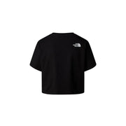 Schwarzes, kurzes Kurzarm-Shirt von The North Face für Damen t-shirt mit weißem Logo
